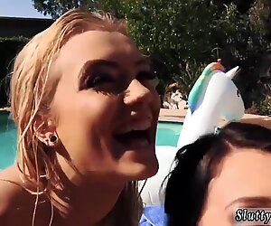 My partners hot horny mom and wife lets husband fuck Summer Pool Party