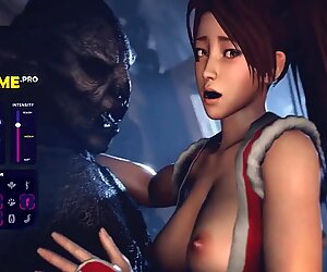 Blonde 3D Nier fucked by big dick in game