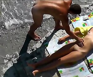 Petting on the beach 4