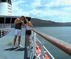 Angel Summer gets frisky on a boat with a hunk's cock